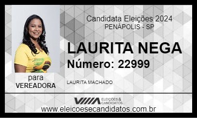 Candidato LAURITA NEGA 2024 - PENÁPOLIS - Eleições