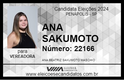 Candidato ANA SAKUMOTO 2024 - PENÁPOLIS - Eleições