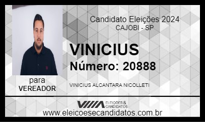 Candidato VINICIUS 2024 - CAJOBI - Eleições