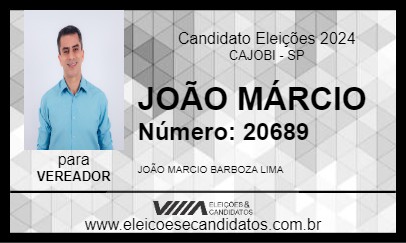 Candidato JOÃO MÁRCIO 2024 - CAJOBI - Eleições