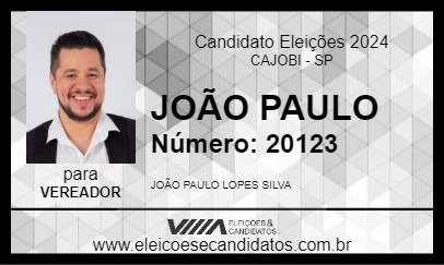 Candidato JOÃO PAULO 2024 - CAJOBI - Eleições