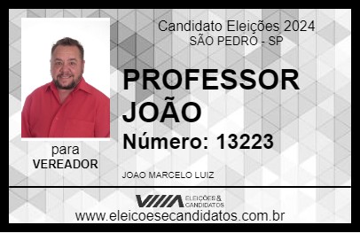 Candidato PROFESSOR JOÃO 2024 - SÃO PEDRO - Eleições