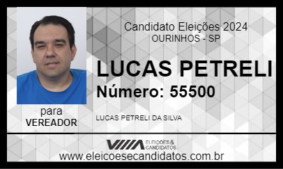 Candidato LUCAS PETRELI 2024 - OURINHOS - Eleições