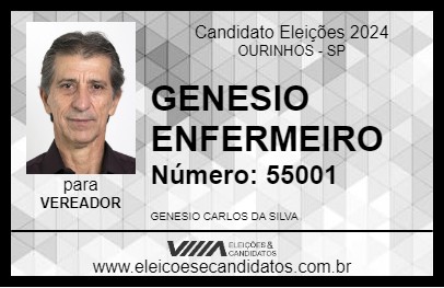 Candidato GENESIO ENFERMEIRO 2024 - OURINHOS - Eleições