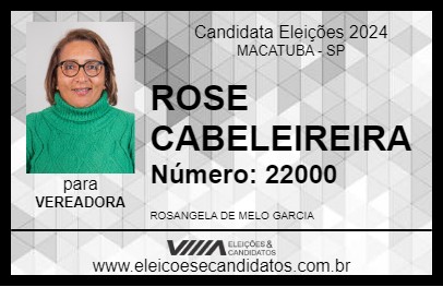 Candidato ROSE CABELEIREIRA 2024 - MACATUBA - Eleições