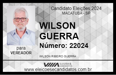 Candidato WILSON GUERRA 2024 - MACATUBA - Eleições