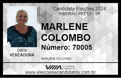 Candidato MARLENE COLOMBO 2024 - RIBEIRÃO PRETO - Eleições