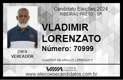 Candidato VLADIMIR LORENZATO 2024 - RIBEIRÃO PRETO - Eleições