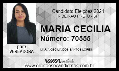 Candidato MARIA CECILIA 2024 - RIBEIRÃO PRETO - Eleições