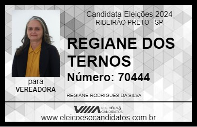 Candidato REGIANE DOS TERNOS 2024 - RIBEIRÃO PRETO - Eleições