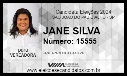 Candidato JANE SILVA 2024 - SÃO JOÃO DO PAU D\ALHO - Eleições