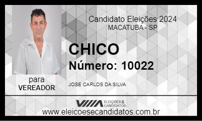 Candidato CHICO 2024 - MACATUBA - Eleições