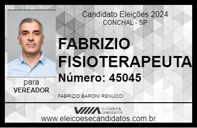 Candidato FABRIZIO FISIOTERAPEUTA 2024 - CONCHAL - Eleições