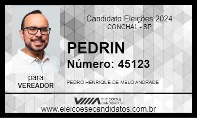 Candidato PEDRIN 2024 - CONCHAL - Eleições