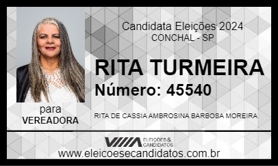 Candidato RITA TURMEIRA 2024 - CONCHAL - Eleições