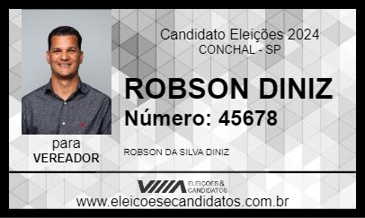 Candidato ROBSON DINIZ 2024 - CONCHAL - Eleições