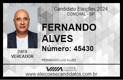 Candidato FERNANDO ALVES 2024 - CONCHAL - Eleições