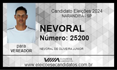 Candidato NEVORAL 2024 - NARANDIBA - Eleições