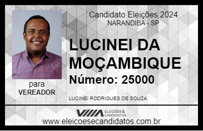 Candidato LUCINEI DA MOÇAMBIQUE 2024 - NARANDIBA - Eleições