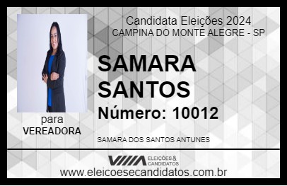 Candidato SAMARA SANTOS 2024 - CAMPINA DO MONTE ALEGRE - Eleições