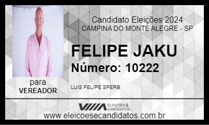 Candidato FELIPE JAKU 2024 - CAMPINA DO MONTE ALEGRE - Eleições