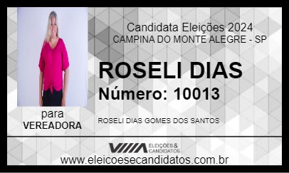 Candidato ROSELI DIAS 2024 - CAMPINA DO MONTE ALEGRE - Eleições