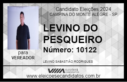 Candidato LEVINO DO PESQUEIRO 2024 - CAMPINA DO MONTE ALEGRE - Eleições