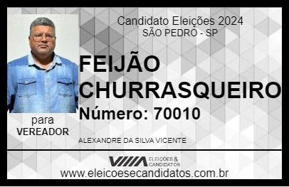 Candidato FEIJÃO CHURRASQUEIRO 2024 - SÃO PEDRO - Eleições