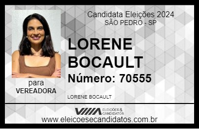 Candidato LORENE BOUCAULT 2024 - SÃO PEDRO - Eleições