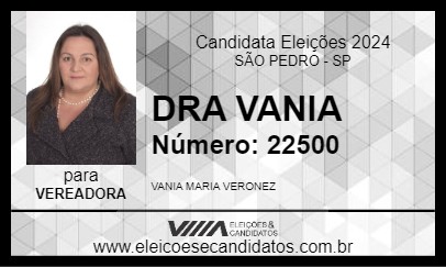 Candidato DRA VANIA 2024 - SÃO PEDRO - Eleições