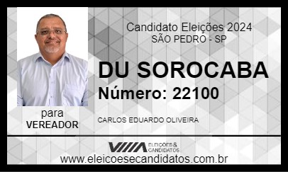 Candidato DU SOROCABA 2024 - SÃO PEDRO - Eleições