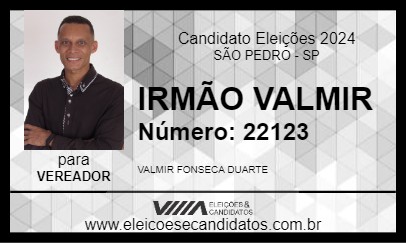 Candidato IRMÃO VALMIR 2024 - SÃO PEDRO - Eleições