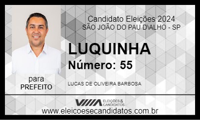 Candidato LUQUINHA 2024 - SÃO JOÃO DO PAU D\ALHO - Eleições