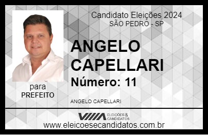 Candidato ANGELO CAPELLARI 2024 - SÃO PEDRO - Eleições