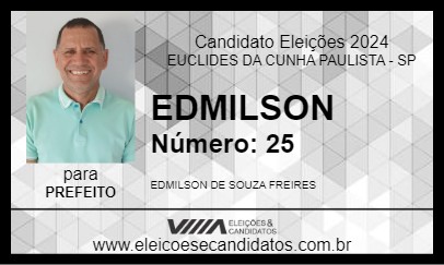 Candidato EDMILSON 2024 - EUCLIDES DA CUNHA PAULISTA - Eleições