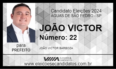 Candidato JOÃO VICTOR 2024 - ÁGUAS DE SÃO PEDRO - Eleições