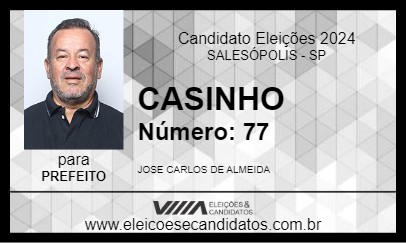 Candidato CASINHO 2024 - SALESÓPOLIS - Eleições