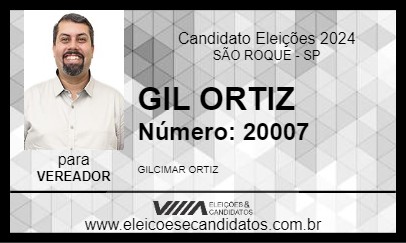 Candidato GIL ORTIZ 2024 - SÃO ROQUE - Eleições