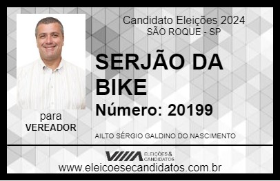 Candidato SERJÃO DA BIKE 2024 - SÃO ROQUE - Eleições