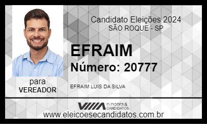 Candidato EFRAIM 2024 - SÃO ROQUE - Eleições