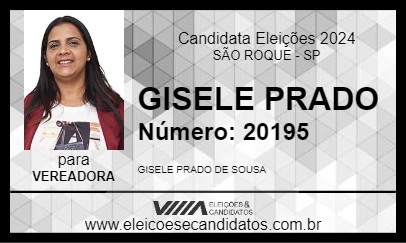 Candidato GISELE PRADO 2024 - SÃO ROQUE - Eleições