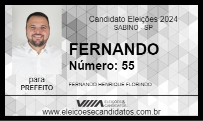 Candidato FERNANDO 2024 - SABINO - Eleições