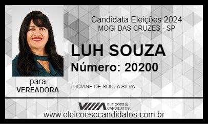 Candidato LUH SOUZA 2024 - MOGI DAS CRUZES - Eleições