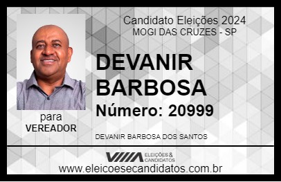 Candidato DEVANIR BARBOSA 2024 - MOGI DAS CRUZES - Eleições