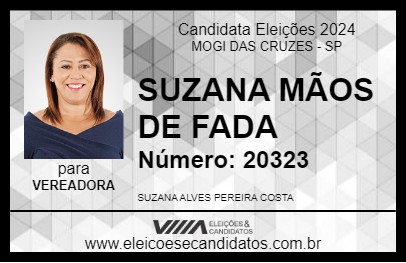 Candidato SUZANA MÃOS DE FADA 2024 - MOGI DAS CRUZES - Eleições