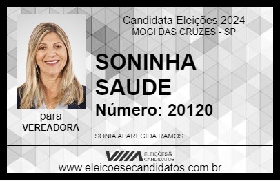 Candidato SONINHA SAUDE 2024 - MOGI DAS CRUZES - Eleições