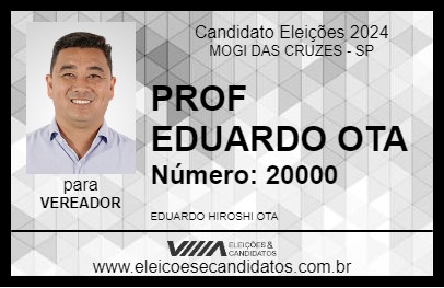 Candidato PROF EDUARDO OTA 2024 - MOGI DAS CRUZES - Eleições