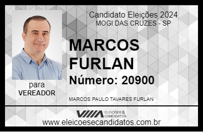 Candidato MARCOS FURLAN 2024 - MOGI DAS CRUZES - Eleições