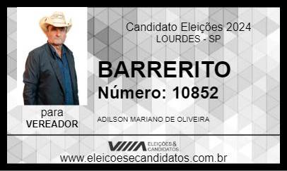 Candidato BARRERITO 2024 - LOURDES - Eleições