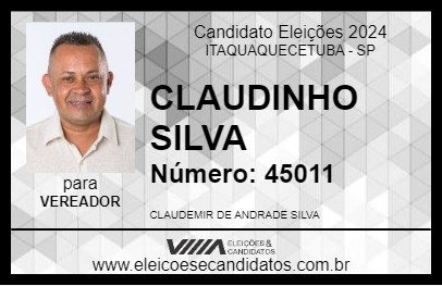 Candidato CLAUDINHO SILVA 2024 - ITAQUAQUECETUBA - Eleições